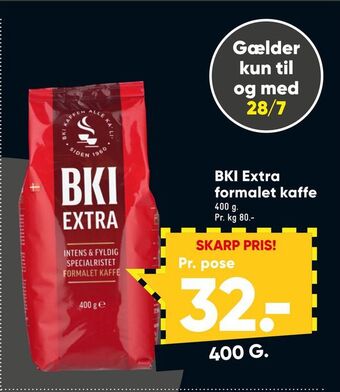 Bilka BKI Extra formalet kaffe tilbud