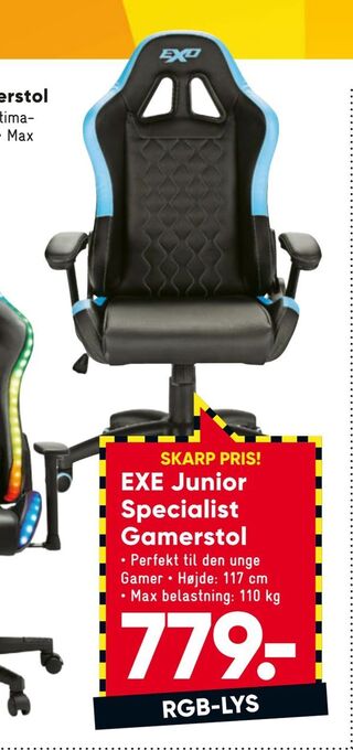 Bilka EXE Junior Specialist Gamerstol tilbud