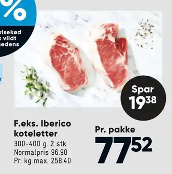 Bilka Iberico koteletter tilbud