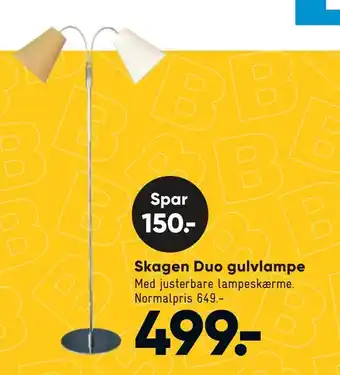 Bilka Skagen Duo gulvlampe tilbud