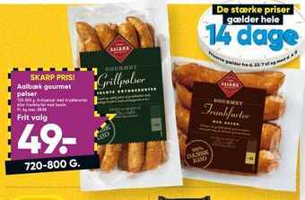 Bilka Aalbæk gourmet pølser tilbud