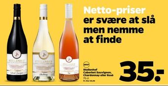 Netto Stellenhof Caberbet Sauvignon, Chardonnay eller Rosé tilbud