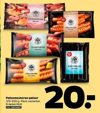 Netto Pølsemesteren pølser tilbud