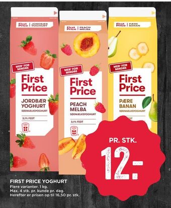 MENY First price yoghurt tilbud