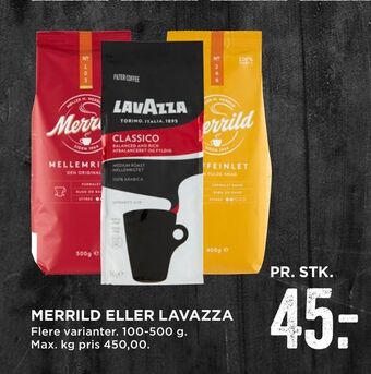 MENY Merrild eller lavazza tilbud
