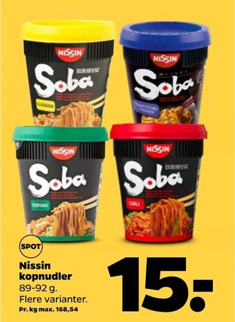 Netto Nissin kopnudler tilbud