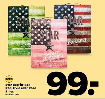 Netto Star Bag-in-Box Rød, Hvid eller Rosé tilbud