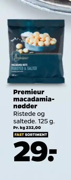 Netto Premieur macadamia nødder tilbud