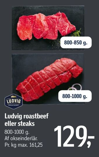 Ludvig roastbeef eller steaks