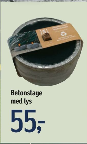 Føtex Betonstage med lys tilbud