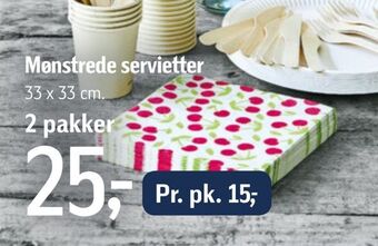 Føtex Mønstrede servietter tilbud