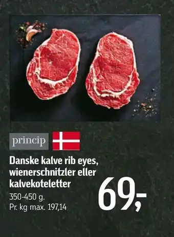 Føtex Danske kalve rib eyes, wienerschnitzler eller kalvekoteletter tilbud