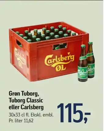 Føtex Grøn Tuborg, Tuborg Classic eller Carlsberg tilbud