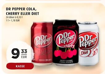 Scandinavian Park Dr pepper cola, cherry eller diet tilbud