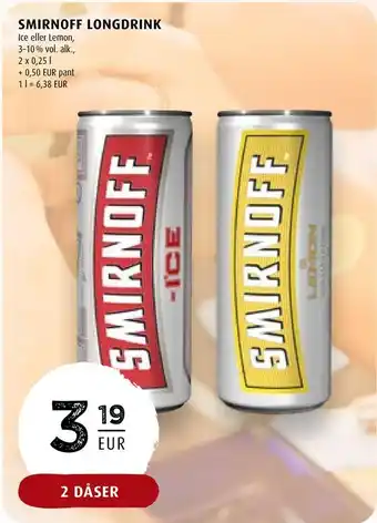 Scandinavian Park Smirnoff longdrink tilbud