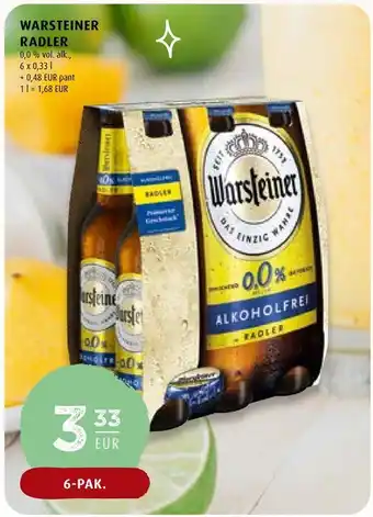 Scandinavian Park Warsteiner radler tilbud