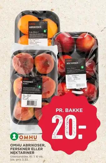 MENY Omhu abrikoser, ferskner eller nektariner tilbud