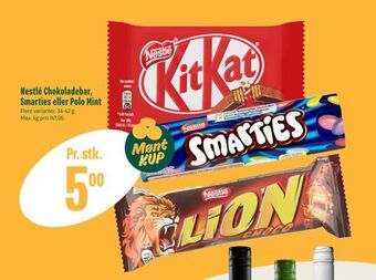Nestlé Chokoladebar, Smarties eller Polo Mint