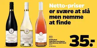 Netto Stellenhof caberbet sauvignon chardonnay el. rose tilbud