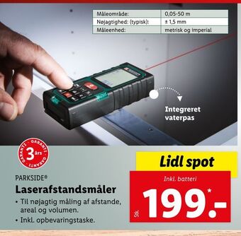 Laserafstandsmåler