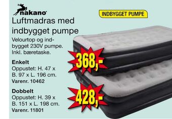Harald Nyborg Nakano luftmadras tilbud