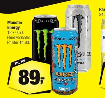 Calle Monster energidrik tilbud