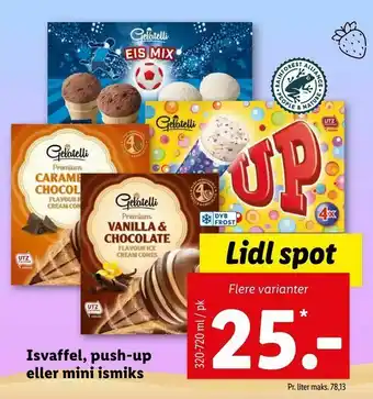 Let-Køb Isvaffel, push-up eller mini ismiks tilbud