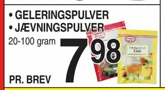 Geleringspulver • jævningspulver