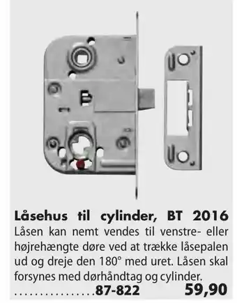 Låsehus til cylinder, BT 2016