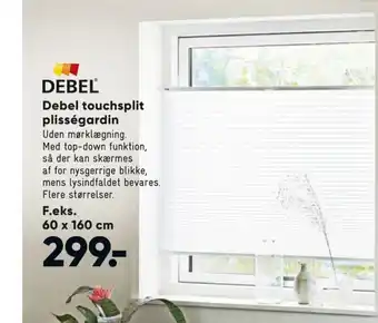 Bilka Debel touchsplit plisségardin tilbud