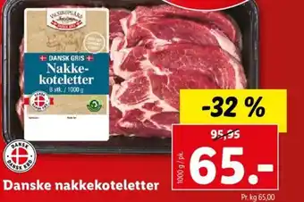 Lidl Dankse Nakkekoteletter tilbud