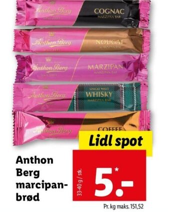 Lidl Anthon Berg Marcipanbrød tilbud