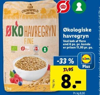 Lidl Økologiske havregryn tilbud