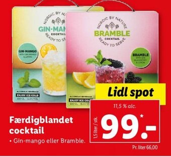 Lidl Færdigblandet Cocktail tilbud