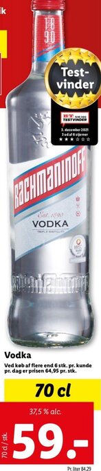 Lidl Vodka tilbud