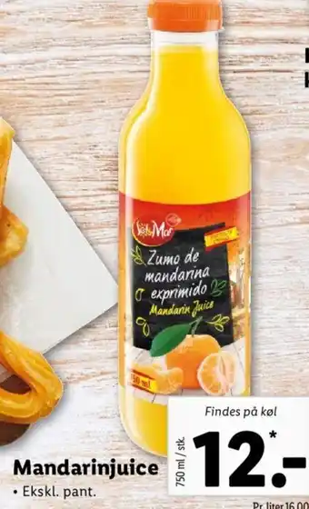 Lidl Mandarinjuice tilbud