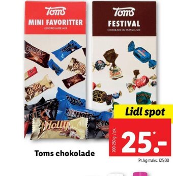 Lidl Toms Chokolade tilbud