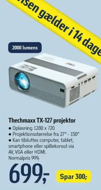 Føtex Thechmaxx projektor tilbud
