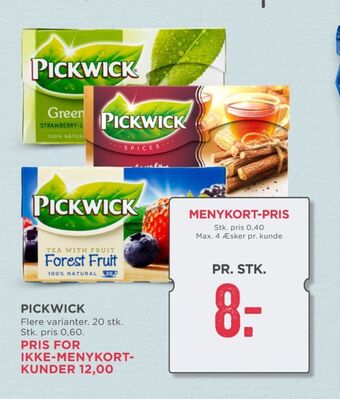 MENY Pickwick tebreve tilbud