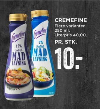 MENY Cremefine madlavningsfløde 7 % tilbud