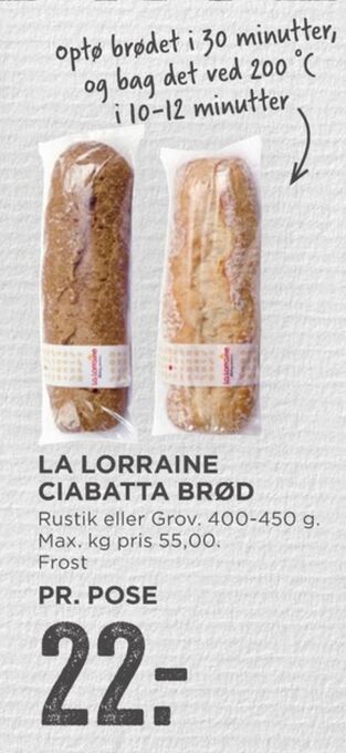 La lorraine ciabatta