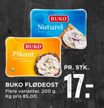 MENY Buko flødeost pikant tilbud