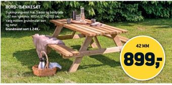 XL-BYG Ukendt bord/bænkesæt tilbud