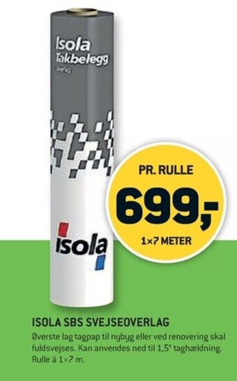 XL-BYG Isola sbs svejseoverlag tilbud