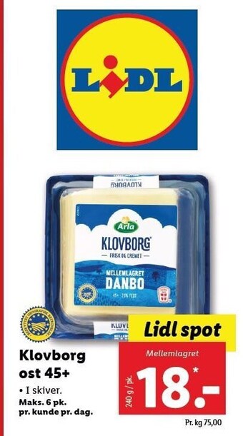 Lidl Skiveost tilbud