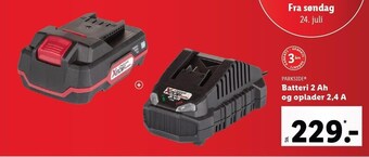 Lidl Batteri 2 Ah og oplader tilbud