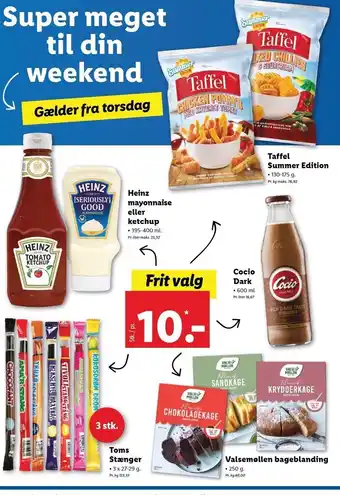 Lidl Dressing, chips, Cocio, slik el. bageblanding tilbud
