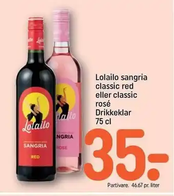 REMA 1000 Rød vin el. rosé sangria tilbud