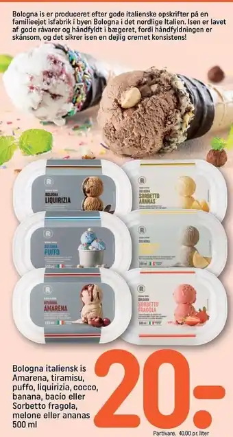 REMA 1000 Fløde el. sorbet is tilbud