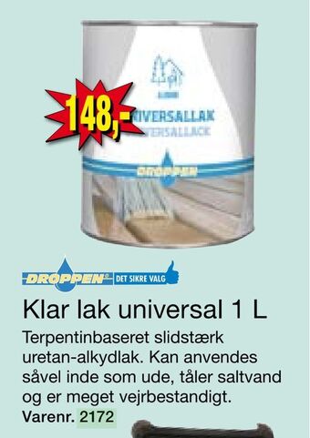 Harald Nyborg Klar lak universal 1 L tilbud
